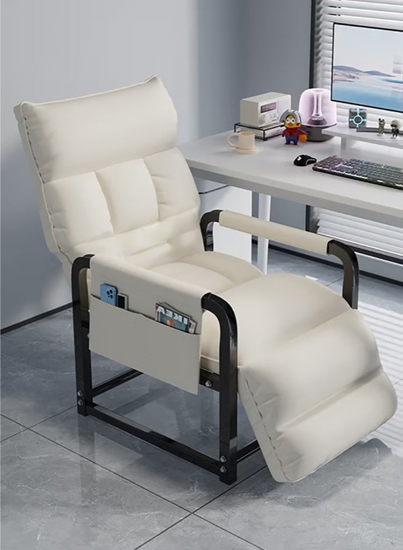 XiuWoo Lounge Home Office Desk Chairs with Footrest Conference Room Meeting Chair, Office Desk Chair Accent Chairs Armchair Training Chair, Office Chairs Study Reading Chair for Balcony, Bedroom - Image 1