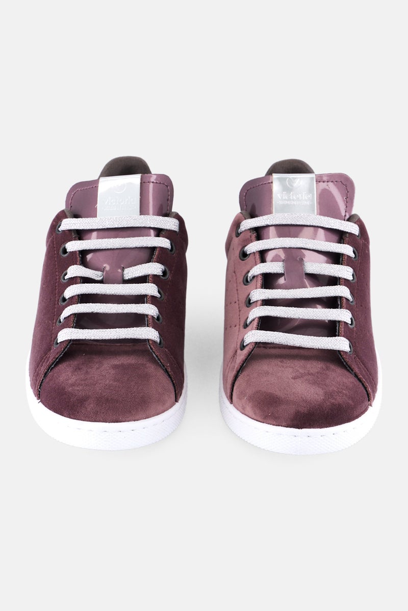 Victoria Women Lace Up Casual Shoes, Old Rose - Image 4
