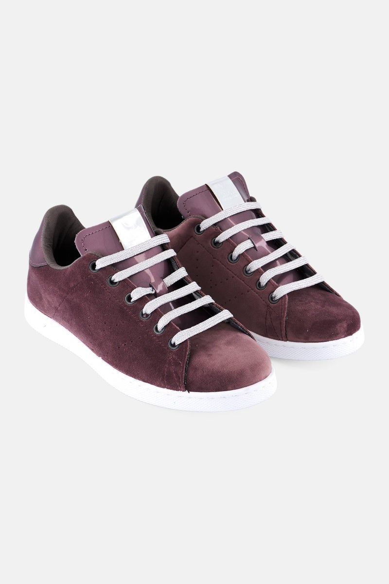 Victoria Women Lace Up Casual Shoes, Old Rose - Image 1