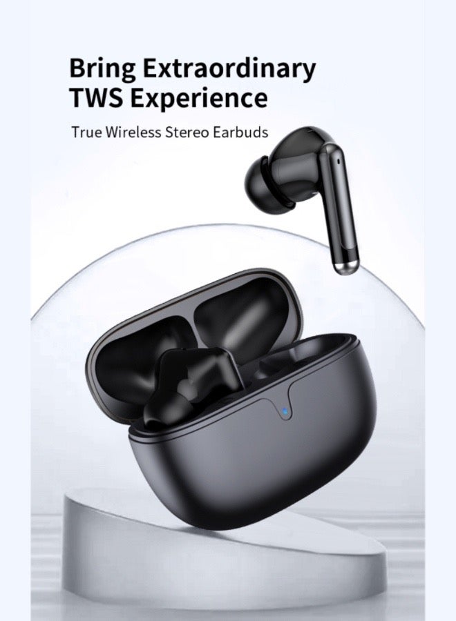 True Wireless Stereo Earbuds, Bluetooth Earbuds Touch Control 24h Strong Endurance, in-Ear Bluetooth 5.3 Headphones,Open-Ear Listening, Black