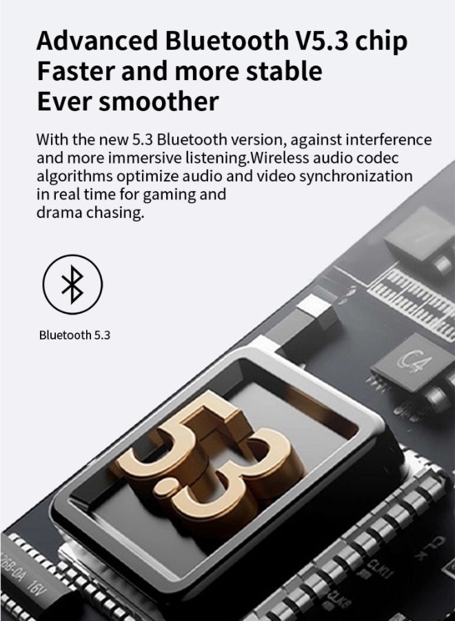 MARCAN True Wireless Stereo Earbuds, Bluetooth Earbuds Touch Control 24h Strong Endurance, in-Ear Bluetooth 5.3 Headphones,Open-Ear Listening, Black - Image 5