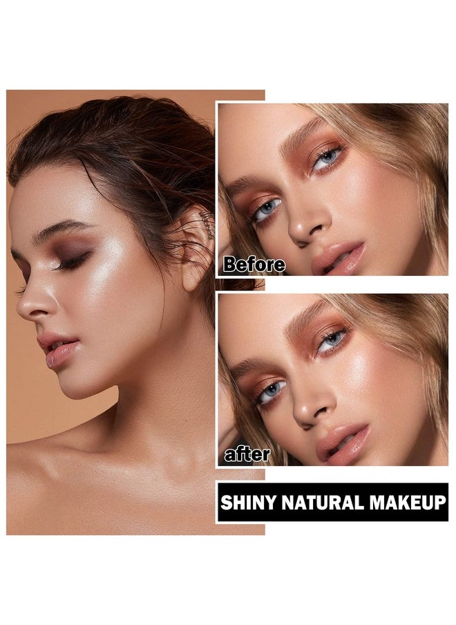 XINGXYUEL - XINGXYUEL Face White Highlighter Makeup Palette Shimmer Contour Powder Waterproof Long-Lasting, Brightens Face Complexion Contour Illuminator Highlighters Blush Powder Makeup Palette - 01 Pearl White - Image 1