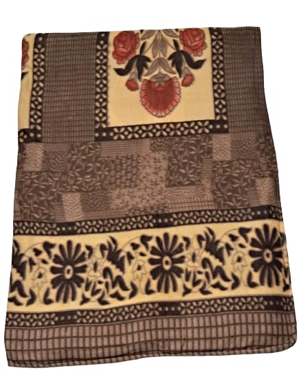 MAMRAJ Fleece Quilt Cover for Single Bed – Winter Duvet/Rajai/Blanket Cover – Soft & Cozy, 60x90 Inches (GC-Brown) - Image 3