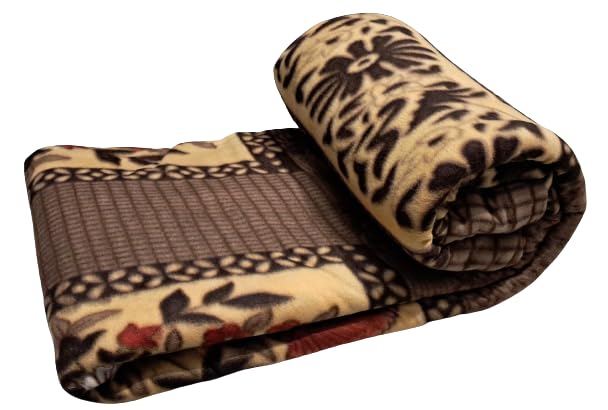 MAMRAJ Fleece Quilt Cover for Single Bed – Winter Duvet/Rajai/Blanket Cover – Soft & Cozy, 60x90 Inches (GC-Brown) - Image 2
