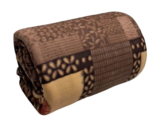 MAMRAJ Fleece Quilt Cover for Single Bed – Winter Duvet/Rajai/Blanket Cover – Soft & Cozy, 60x90 Inches (GC-Brown) - Image 5