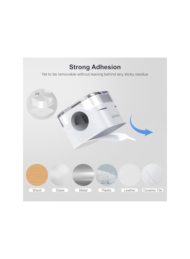 Green Tiger 6 PCS Magnetic Cord Organizer Clips – Clear White Adhesive Cable Management, Adjustable Charger Cord Holder for Desk, Home, Office & Car – Secure, Easy-to-Use, Tangle-Free Wire Organizer - Image 4