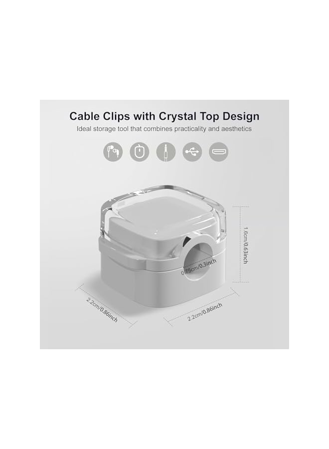 Green Tiger 6 PCS Magnetic Cord Organizer Clips – Clear White Adhesive Cable Management, Adjustable Charger Cord Holder for Desk, Home, Office & Car – Secure, Easy-to-Use, Tangle-Free Wire Organizer - Image 5