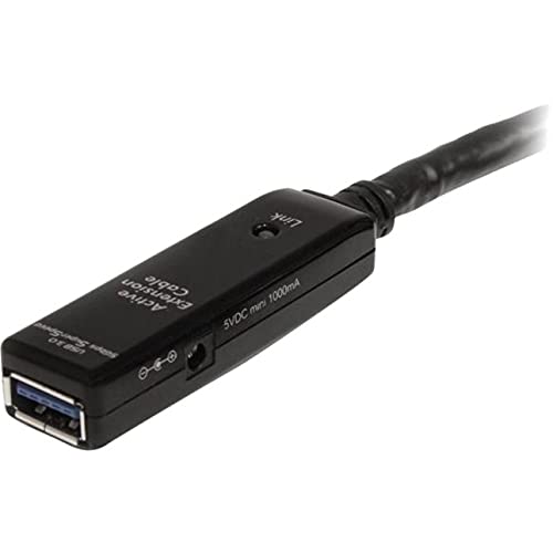 StarTech.com 16.4ft Active USB 3.0 (5Gbps) Extension Cable with AC Power Adapter - Shielded - Male to Female USB USB 3.2 Gen1 Type A Extender, TAA (USB3AAEXT5M) - Image 5