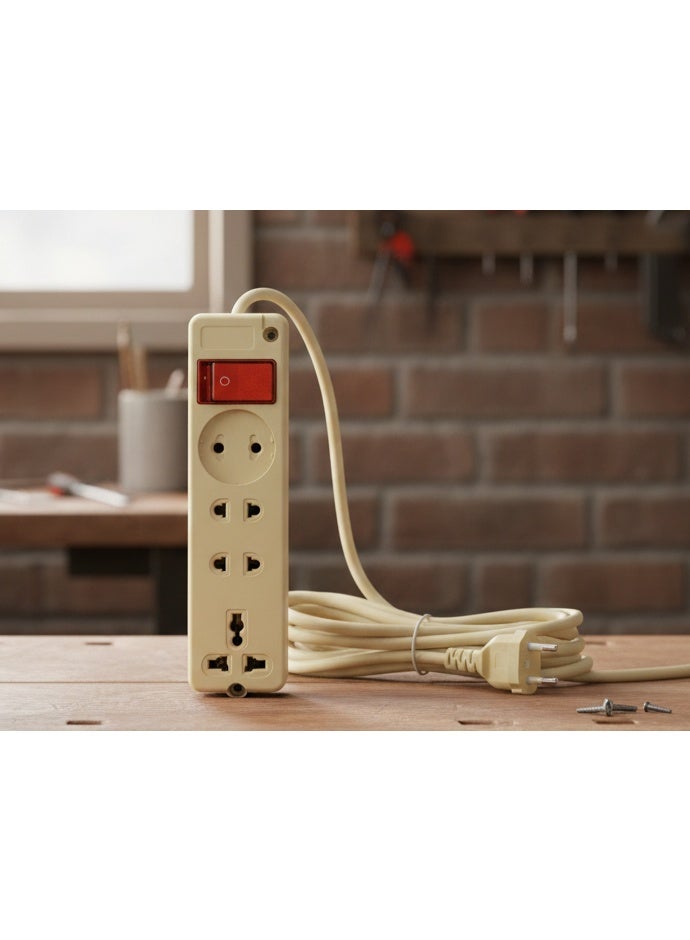 5-outlet power strip, 2-meter cord - Image 1
