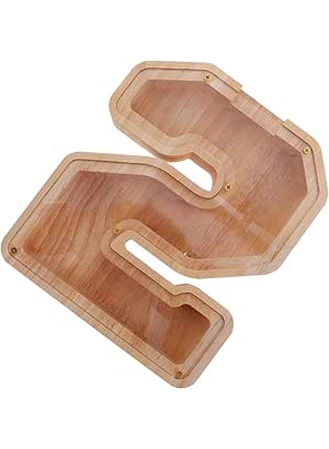 Wooden Piggy Bank for Kids Cute Savings Jar Decorative Money Box - Image 1