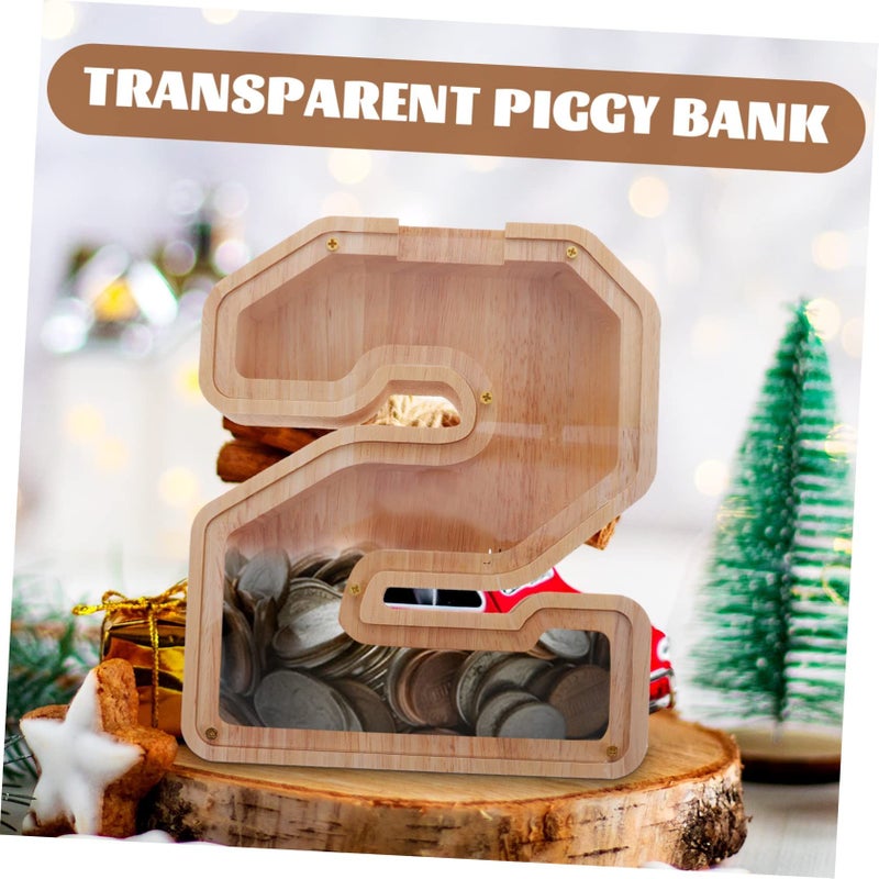 Wooden Piggy Bank for Kids Cute Savings Jar Decorative Money Box - Image 5