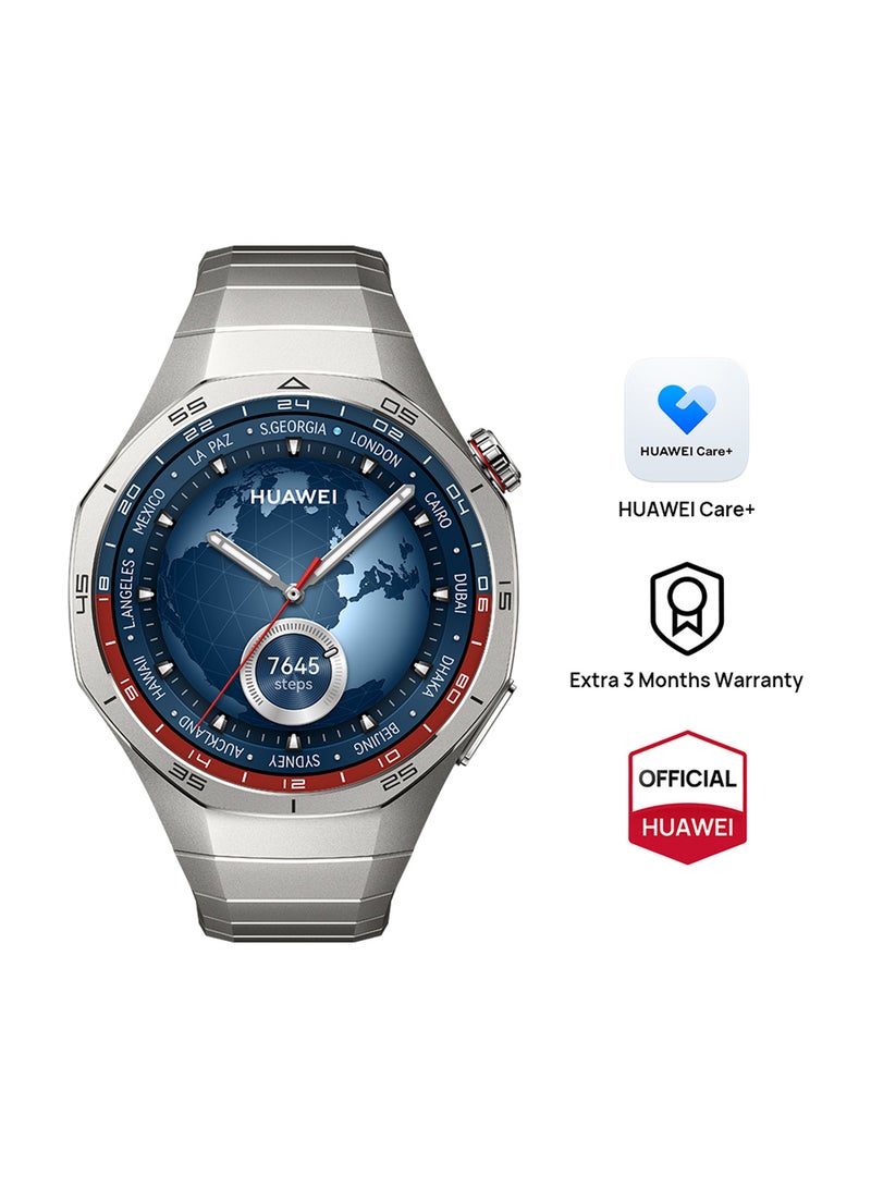 HUAWEI Watch GT 5 Pro 46mm Smartwatch, Sharp-Edged Design Watch, up to 14 Days Battery Life, Pro-level Sports, Health Tracking, Compatible with iOS and Android, Titanium - Image 1