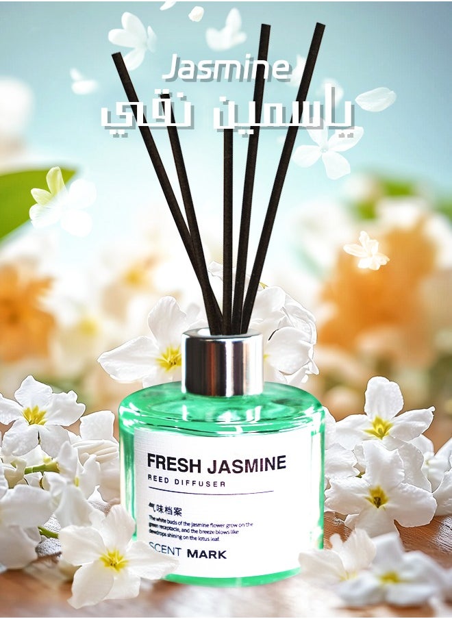 Litus - Home Perfume Reed Diffuser,Fresh Jasmine(Pure Jasmine Aroma) Fragrance,5 Rattan Reeds,50ml - Image 1