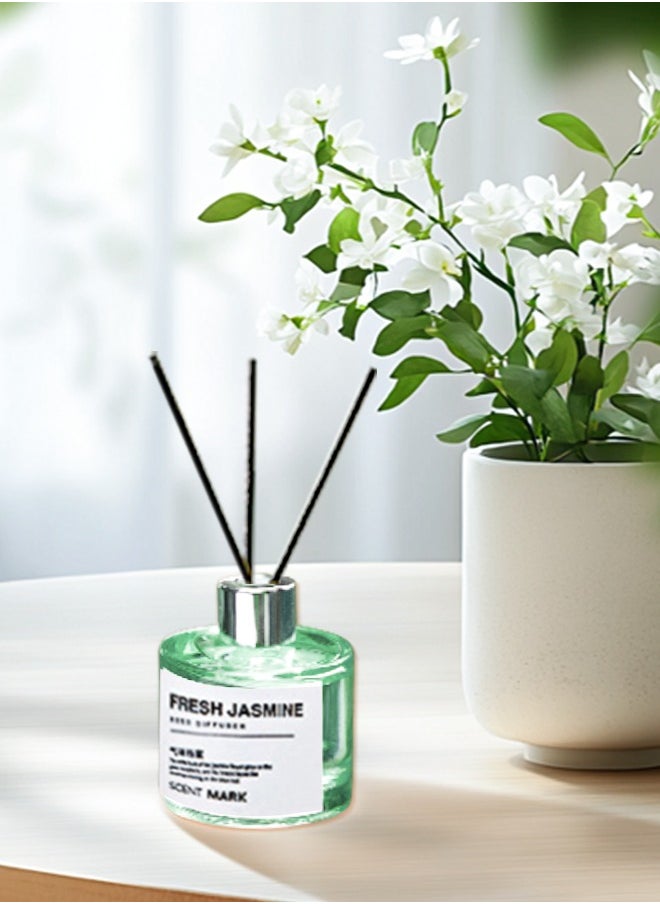 Litus - Home Perfume Reed Diffuser,Fresh Jasmine(Pure Jasmine Aroma) Fragrance,5 Rattan Reeds,50ml - Image 1