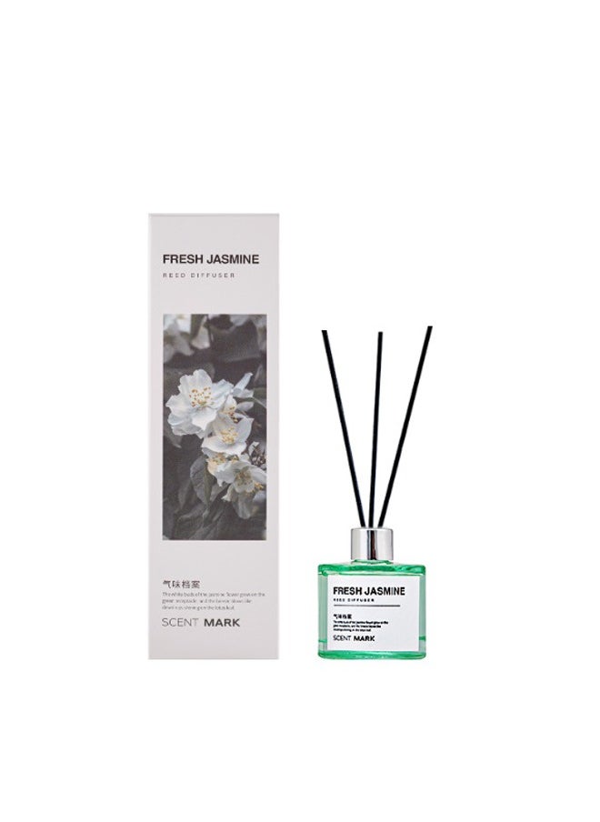Litus - Home Perfume Reed Diffuser,Fresh Jasmine(Pure Jasmine Aroma) Fragrance,5 Rattan Reeds,50ml - Image 1