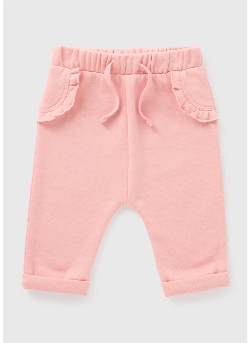 Matalan Baby Pink Frill Jogging Bottoms