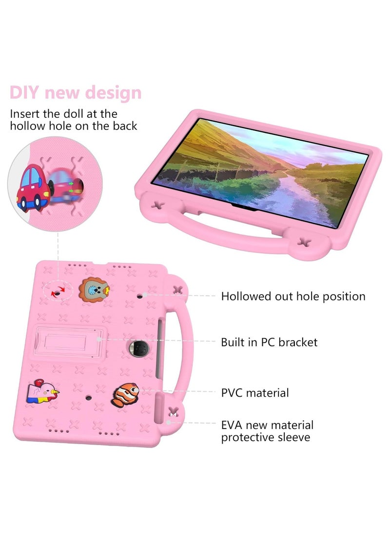 VKL Kids Case Compatible with Honor Pad 9 12.1 inch 2024, Heavy Duty EVA Foam Shockproof Cover Kids Proof Case with Stand For Honor Pad 9 (Pink) - Image 3