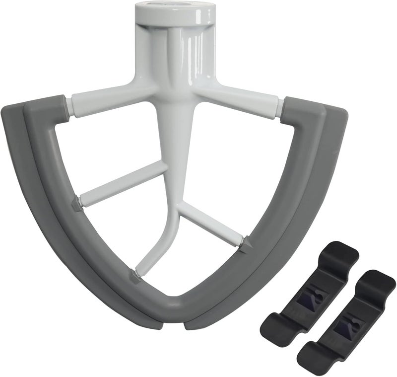 Moloudan Flex Edge Beater For KitchenAid 4.5-5 Quart Tilt-Head Stand Mixers, Non-Stick Coated Metal Blade with Both-Sides Flexible Silicone Edges Bowl Scraper, Mixer Accessories Replacement Beater Paddle - Image 1