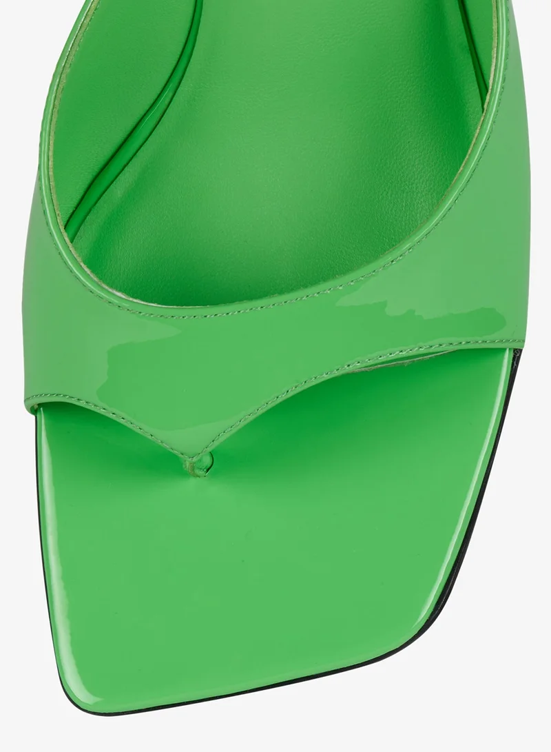 Jeffrey Campbell Green Patent Platform Slippers for Women | Best Price UAE