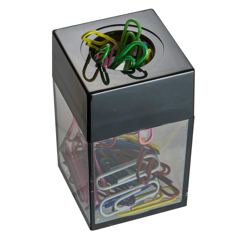 Officemate Magnetic Clip Dispenser, Small, 100 Clip Capacity, Black/Smoke ( 93690) - Image 1