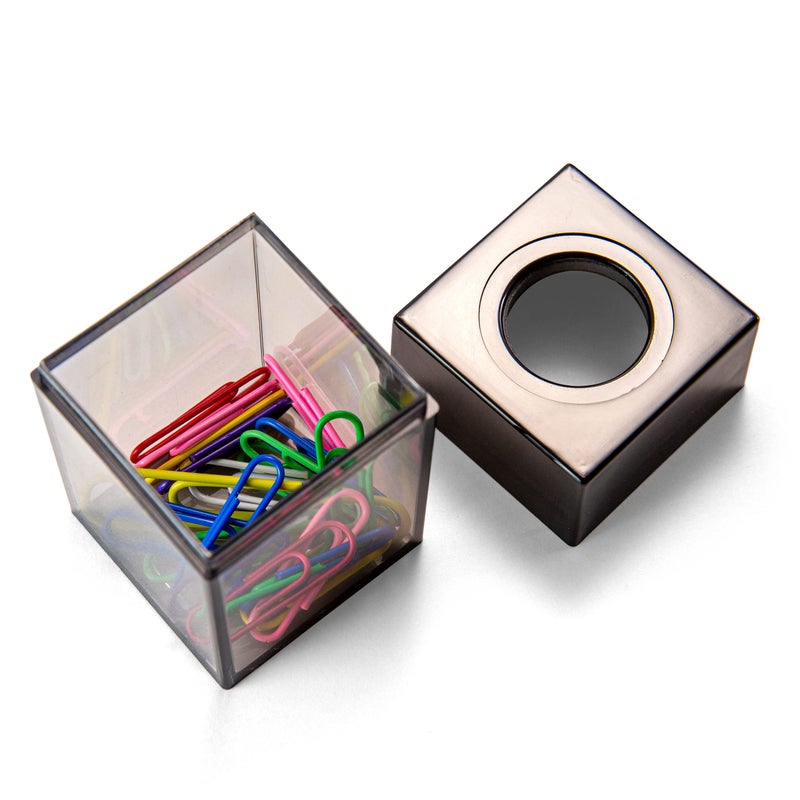 Officemate Magnetic Clip Dispenser, Small, 100 Clip Capacity, Black/Smoke ( 93690) - Image 2