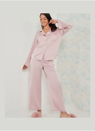 Long Sleeves Solid Contrast Piped Shirt and Pyjama Set - pzsku/Z90E89F601B44D2D2D4D1Z/45/_/1723636393/7eed6ca2-e0bb-437c-b7f7-0fab970b5691