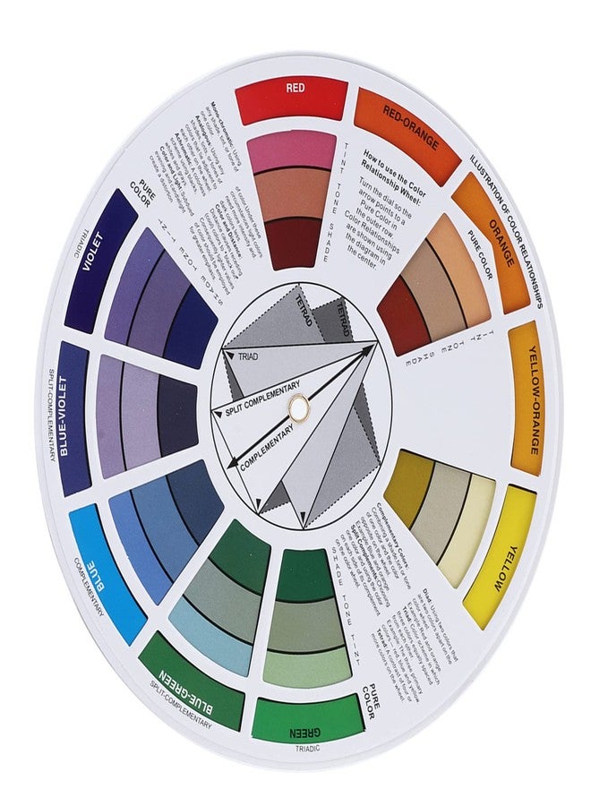 Fdit 5.5 inch Multicolor Mix Color Guide Color Wheel Convenient for Art Classroom - Image 4