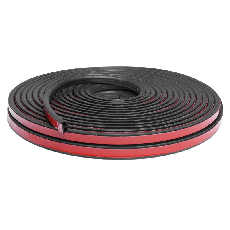 Storystore Car Door Seal Strip, 39.3 Feet Long Self Adhesive Auto Rubber Door Weather Stripping Draft Seal Strip with Double Hole, Auto Weather Stripping Edge Protector for Car Window and Door, Engine Cover - Image 1