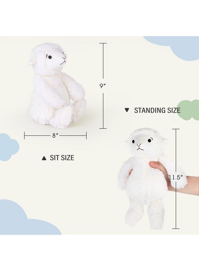 LotFancy Lamb Stuffed Animal 12" Stuffed Lamb Plush For Baby Cuddly Fluffy Sheep Toy Plushies For Newborn Nursery Easter Decoration - Image 5