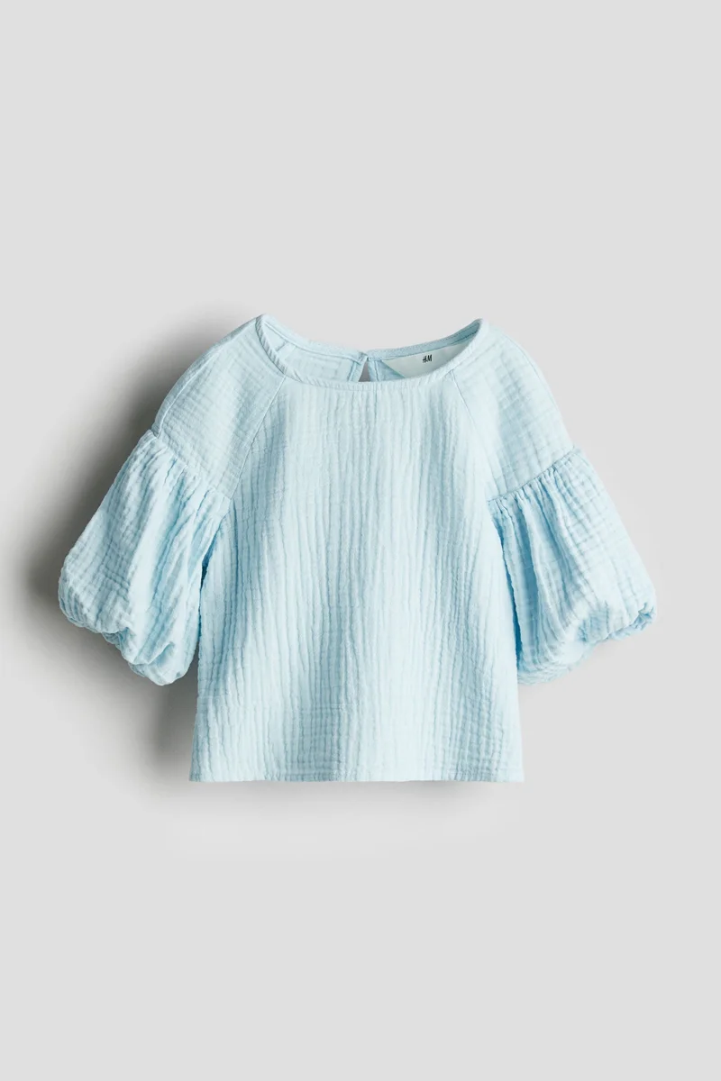 اتش اند ام Cotton muslin blouse