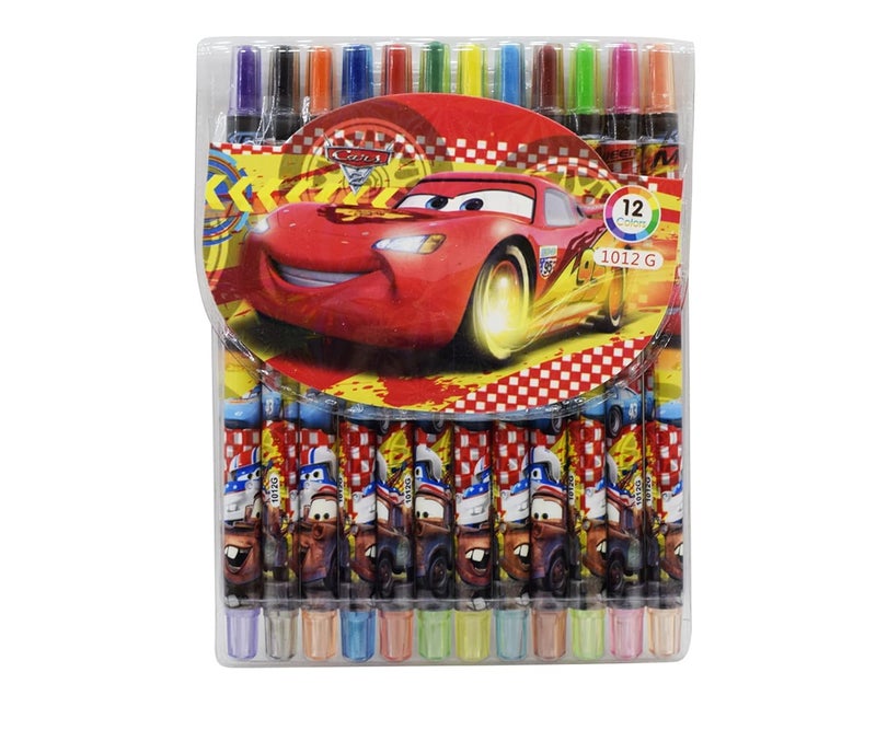 Asera Cartoon Printed Rolling Crayons Twistable Crayons Birthday Return Gift for Kids Pack of 1 Cars - Image 1