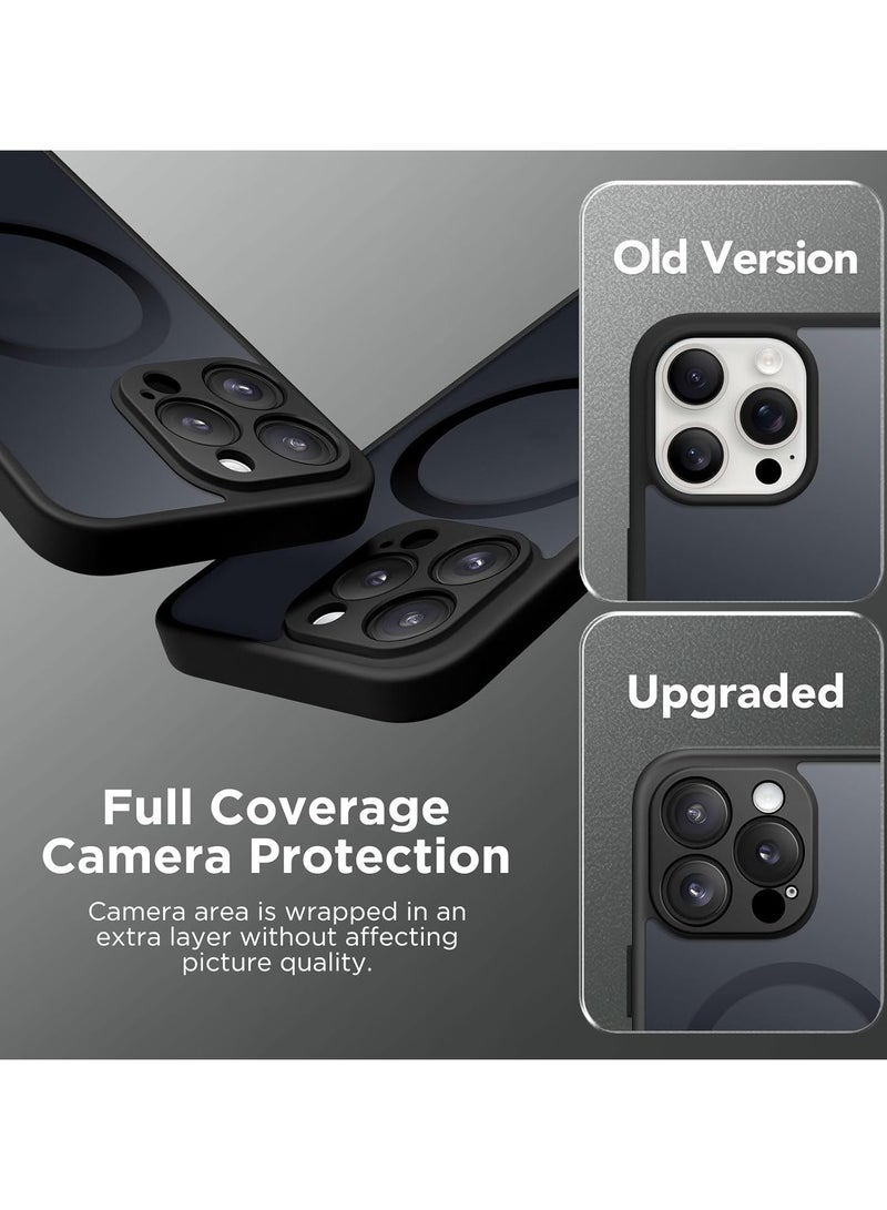 ايكارلوس جراب مغناطيسي لهاتف iPhone 14 Pro Max متوافق مع MagSafe، جراب هاتف شفاف رفيع مقاوم للصدمات، أسود - Image 4