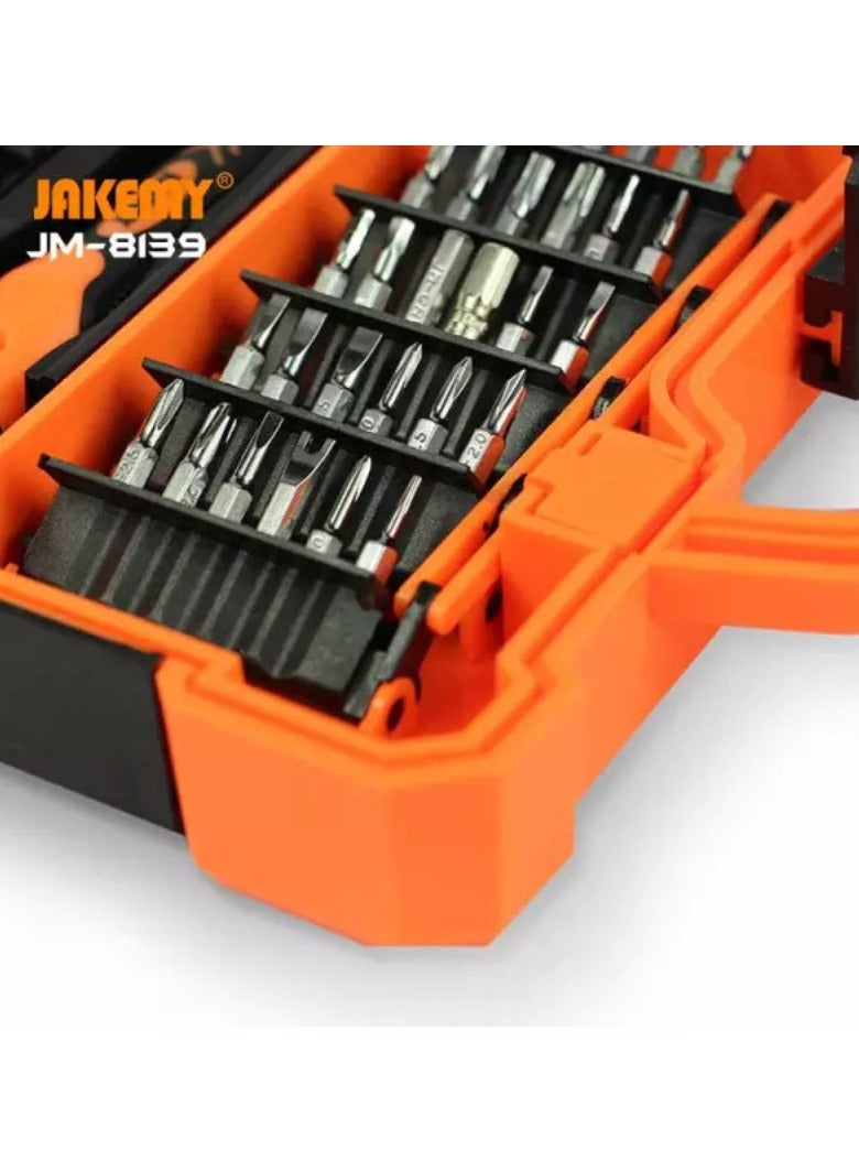 JAKEMY JM-8139 47-in-1 Precision Screwdriver and Repair Tool Kit – CR-V Multi-Bit Set for Electronics, Mobile Phones, Laptops, DIY & Household Use  - Image 3