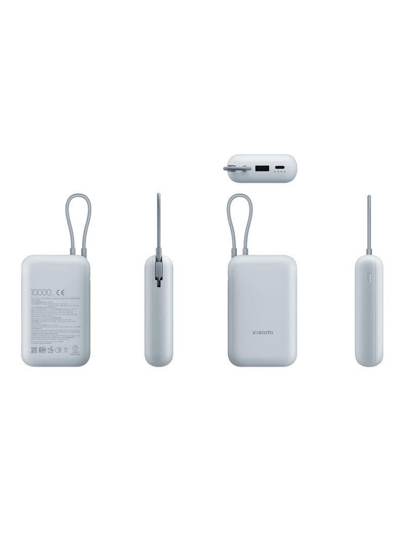 Xiaomi 10000 mAh Power Bank 10000mAh (Integrated Cable) Ice Blue | 22.5W MAX Power | Type-C two-way fast charging | Nine layers of safety protection Ice Blue - Image 4