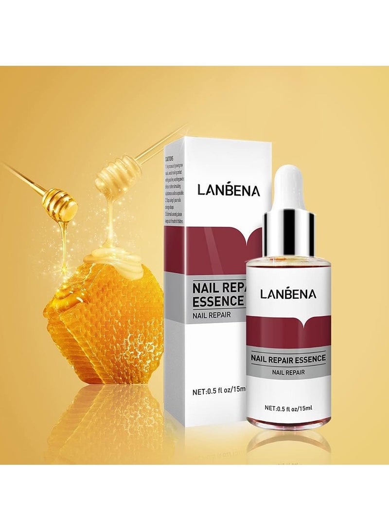 LANBENA Nail Repair Essence Serum, Nail repair, repairs and renews damaged, broken, cracked and discolored nails (15ml)  - Image 4