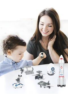 GROIC Deluxe Space Playset Toy - Astronaut Action Figure Space Exploration Playset Space Shuttle, Space Station & Capsule, Space Rocket & Rover - Space Toys for Boys and Girls  - Image 4