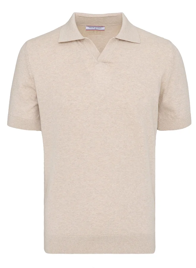 FELIX HARDY Beige-Ecru Men's 100% Cotton Polo Shirt Short Sleeve Pack of 2 for Men | Best Price UAE