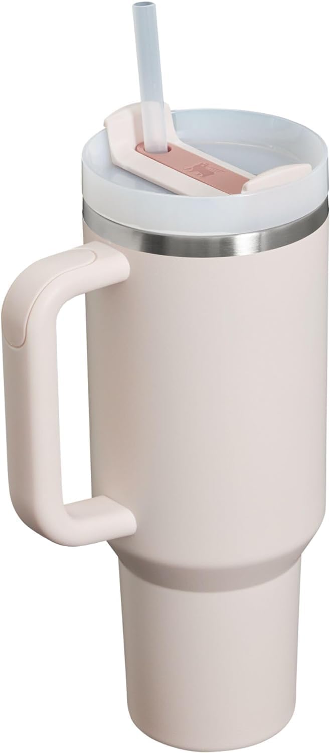 Onlyeasy 12 Litre Tumbler with Handle Straw Lid Leak Proof Mug for Office Gym Travelling Reusable Stainless Steel Water Bottle Travel Mug - Image 1