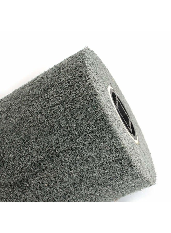 Baisiky 120x100x19mm Non-Woven Abrasive Wire Drawing Polishing Burnishing Wheel Flap Brush for Surface Treatment Stainless Steel, Aluminum, Copper, and More - 400 Grit - Image 3