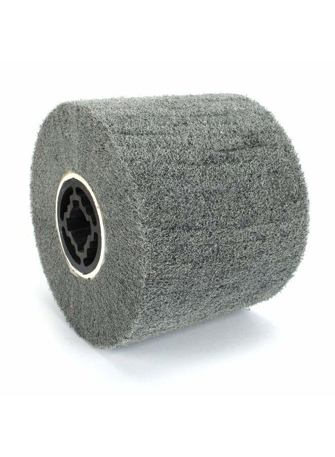 Baisiky 120x100x19mm Non-Woven Abrasive Wire Drawing Polishing Burnishing Wheel Flap Brush for Surface Treatment Stainless Steel, Aluminum, Copper, and More - 400 Grit - Image 1