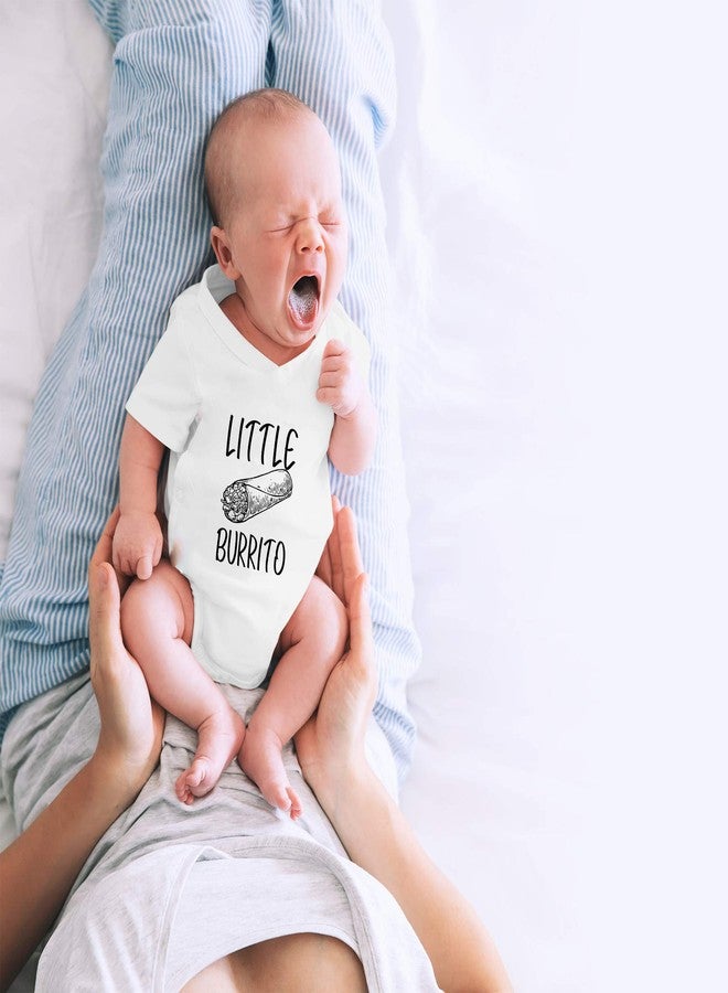 CBTwear Little Burrito - Baby Clothes - Funny Newborn Bodysuit Outfits for Boys and Girls (Newborn, White) - Image 2