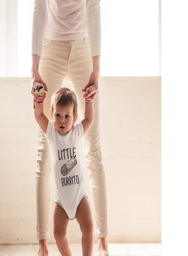 CBTwear Little Burrito - Baby Clothes - Funny Newborn Bodysuit Outfits for Boys and Girls (Newborn, White) - Image 3