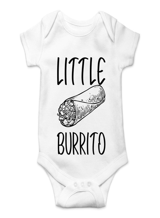CBTwear Little Burrito - Baby Clothes - Funny Newborn Bodysuit Outfits for Boys and Girls (Newborn, White) - Image 1