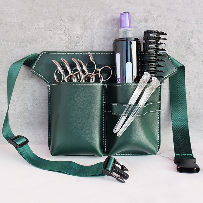 Hair Scissor Holster Khaki Multi-Functional Design Hairdressing Pouch - High-Quality Durable Material Barber Pouch for Professional Hairstylists Barbers Salon Use - Image 3