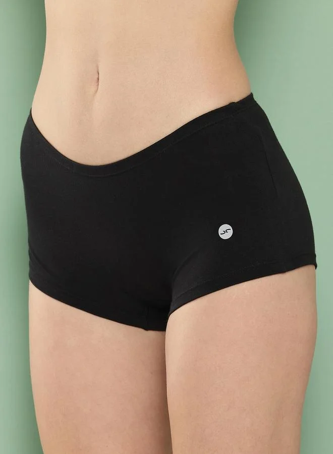Leading Lady Leading Lady Pack of 2  - Solid Cotton Boyshorts
