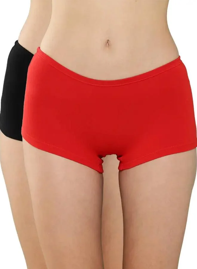 Leading Lady Leading Lady Pack of 2  - Solid Cotton Boyshorts