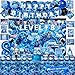 Mpanwen Gamer 8th Birthday Decorations for Boys Blue Video Game Level 8 Bday Party Decor Supplies for 8 Years Old Boy with Backdrop Banner Tablecloth Centerpieces Hanging Swirls Hat Wall Signs - Image 2