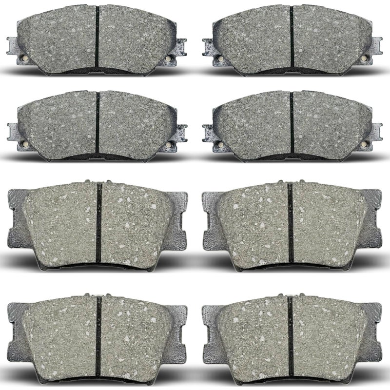 ALADICHE Front Rear Ceramic Brake Pads Fit for 20132018 Toyota Rav4 LE Model onlyfor 20062012 Toyota Rav4 24L 25L with 2rd Row seats for 20102012 Lexus HS250h