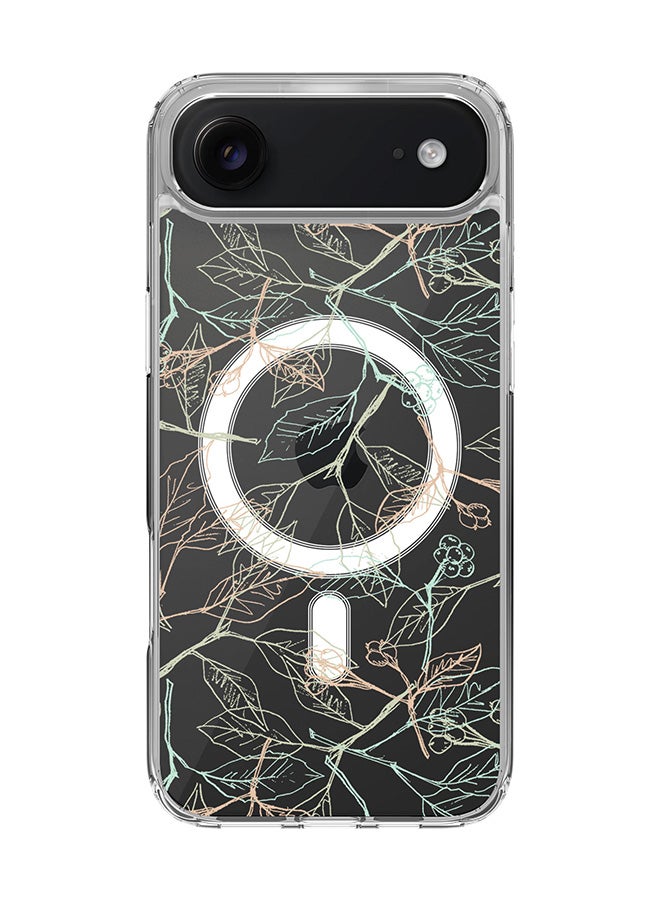 Stylizedd Classic Clear MagSafe Case for iPhone 17 Air , Hybrid Soft Case Flexible Edges Anti Drop TPU PC Gel Thin Transparent Cover [ Designed for iPhone 17 Air ] - Delicate Sprigs
