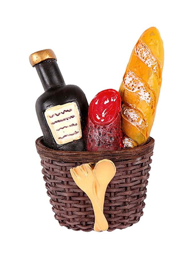 Alyashmac 3D Resin Refrigerator Magnet Brown 7.5x6cm